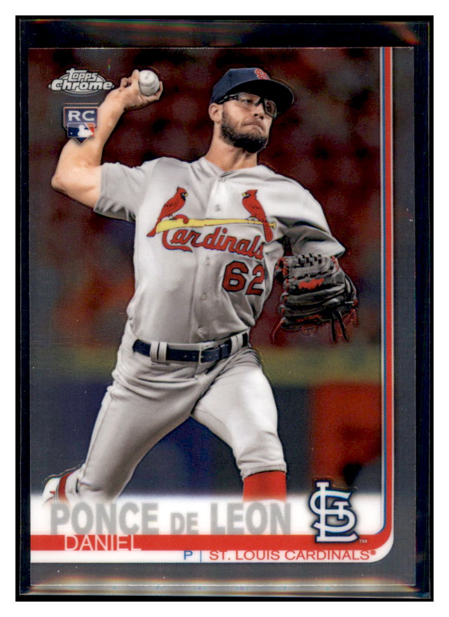 2019 Topps Chrome Daniel
Ponce de Leon RC St. Louis Cardinals
Baseball Card CBT1C simple Xclusive Collectibles