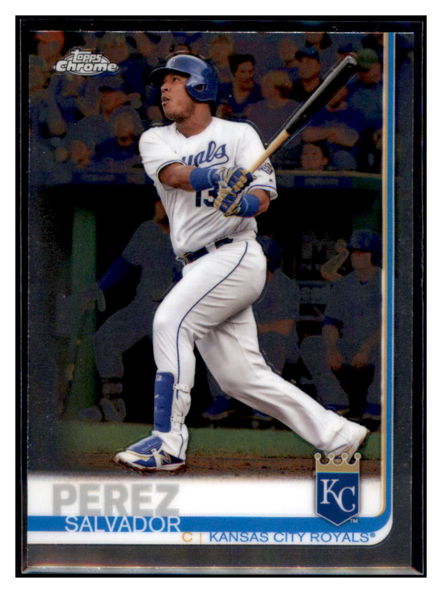 2019 Topps Chrome Salvador
  Perez   Kansas City Royals Baseball
  Card CBT1C  simple Xclusive Collectibles