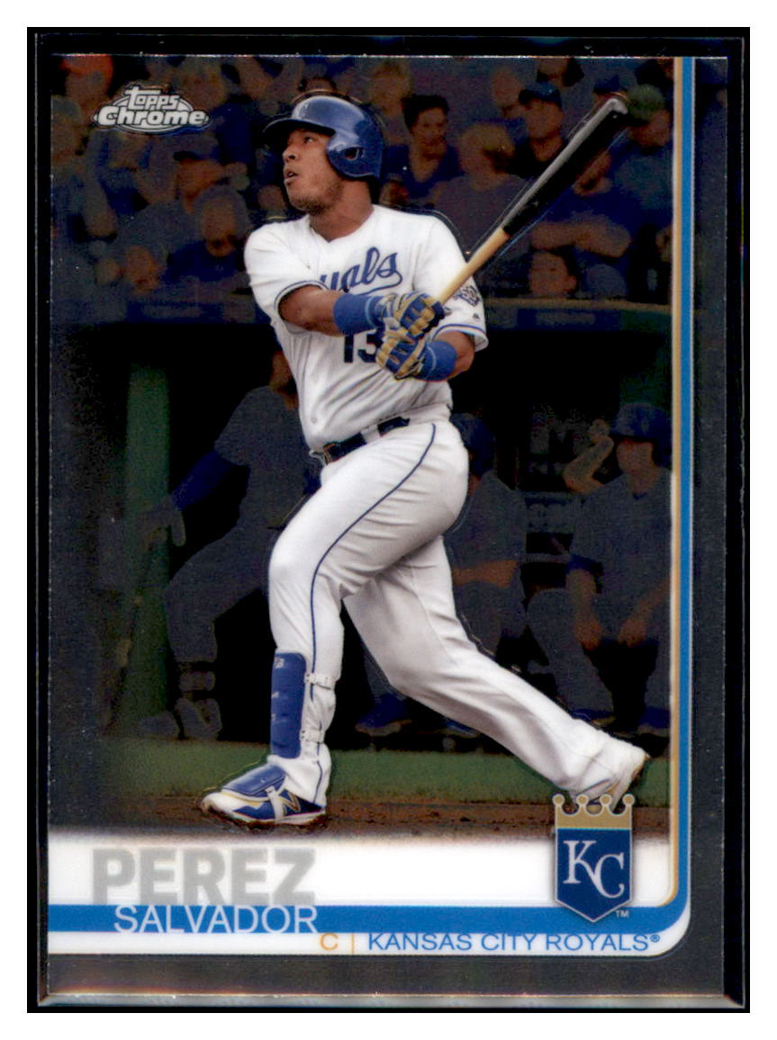 2019 Topps Chrome Salvador
  Perez   Kansas City Royals Baseball
  Card CBT1C  simple Xclusive Collectibles   