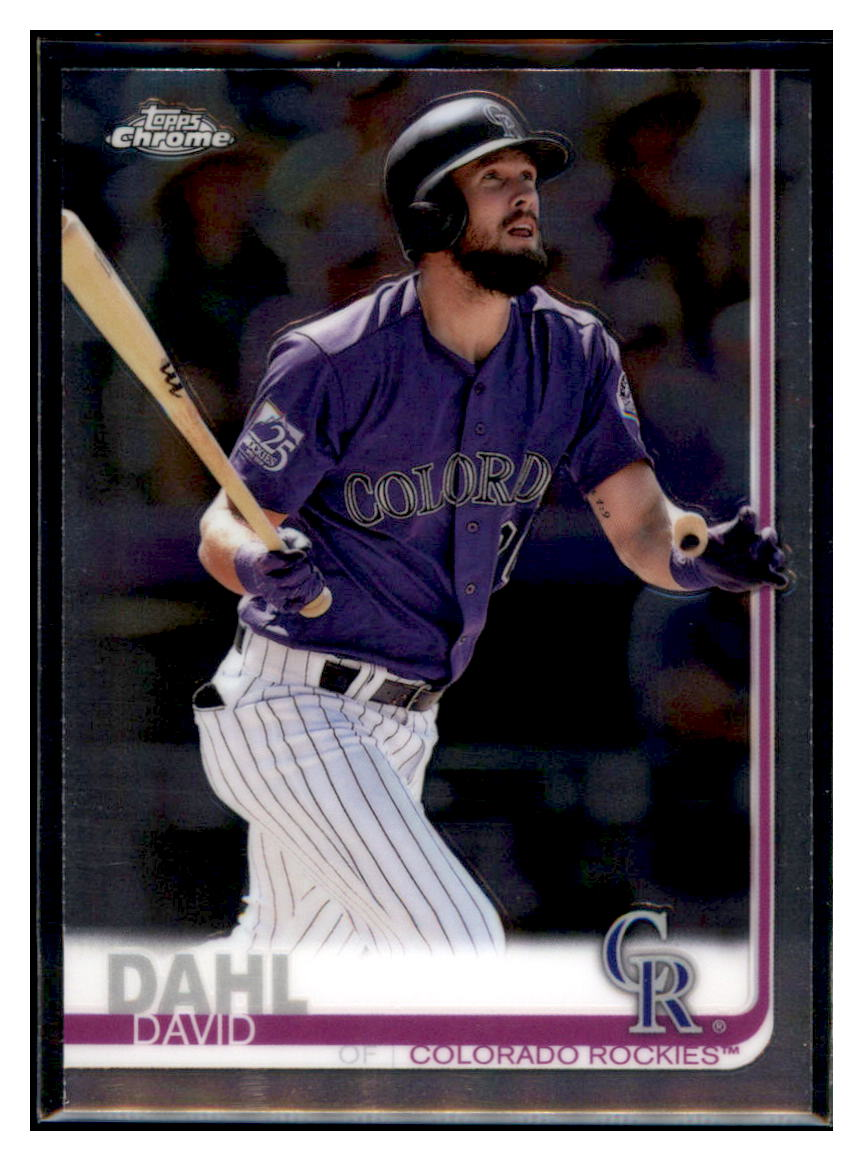 2019 Topps Chrome David
  Dahl   Colorado Rockies Baseball Card
  CBT1C _1b simple Xclusive Collectibles   