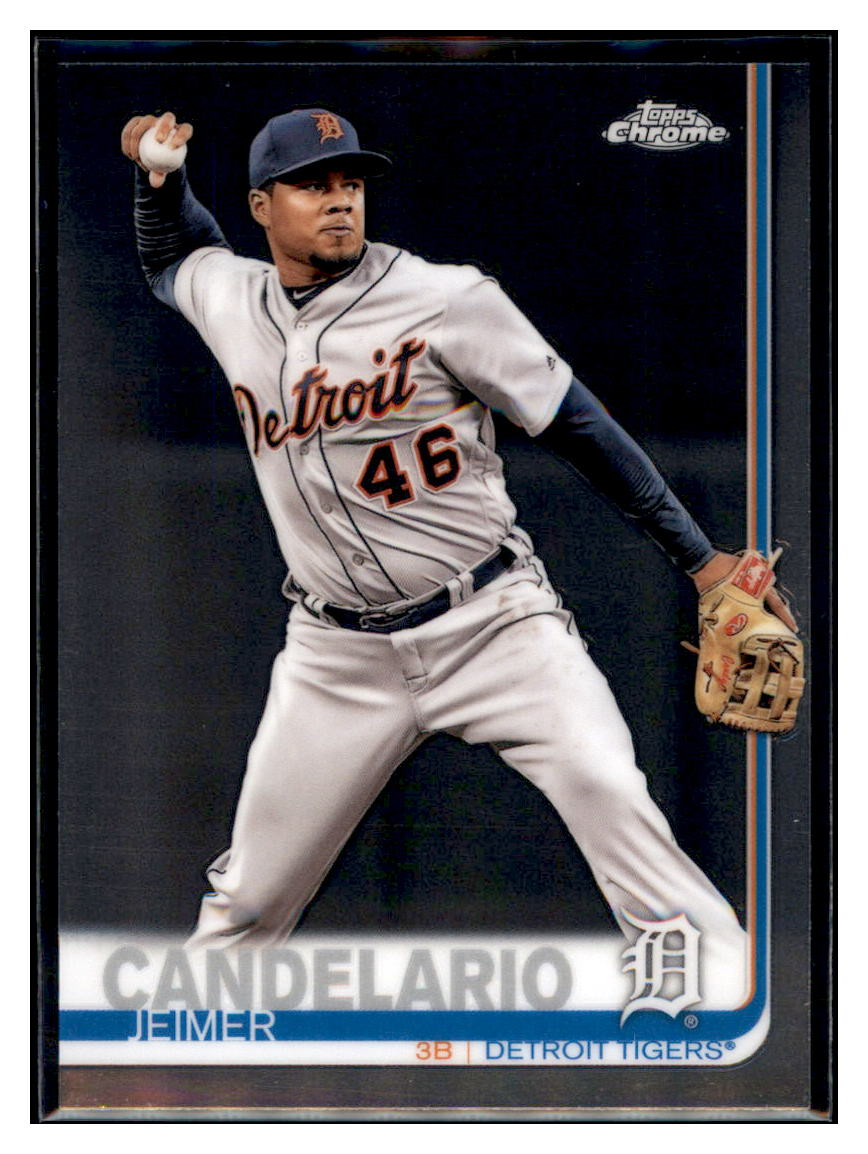 2019 Topps Chrome Jeimer
Candelario Detroit Tigers Baseball
Card CBT1C simple Xclusive Collectibles