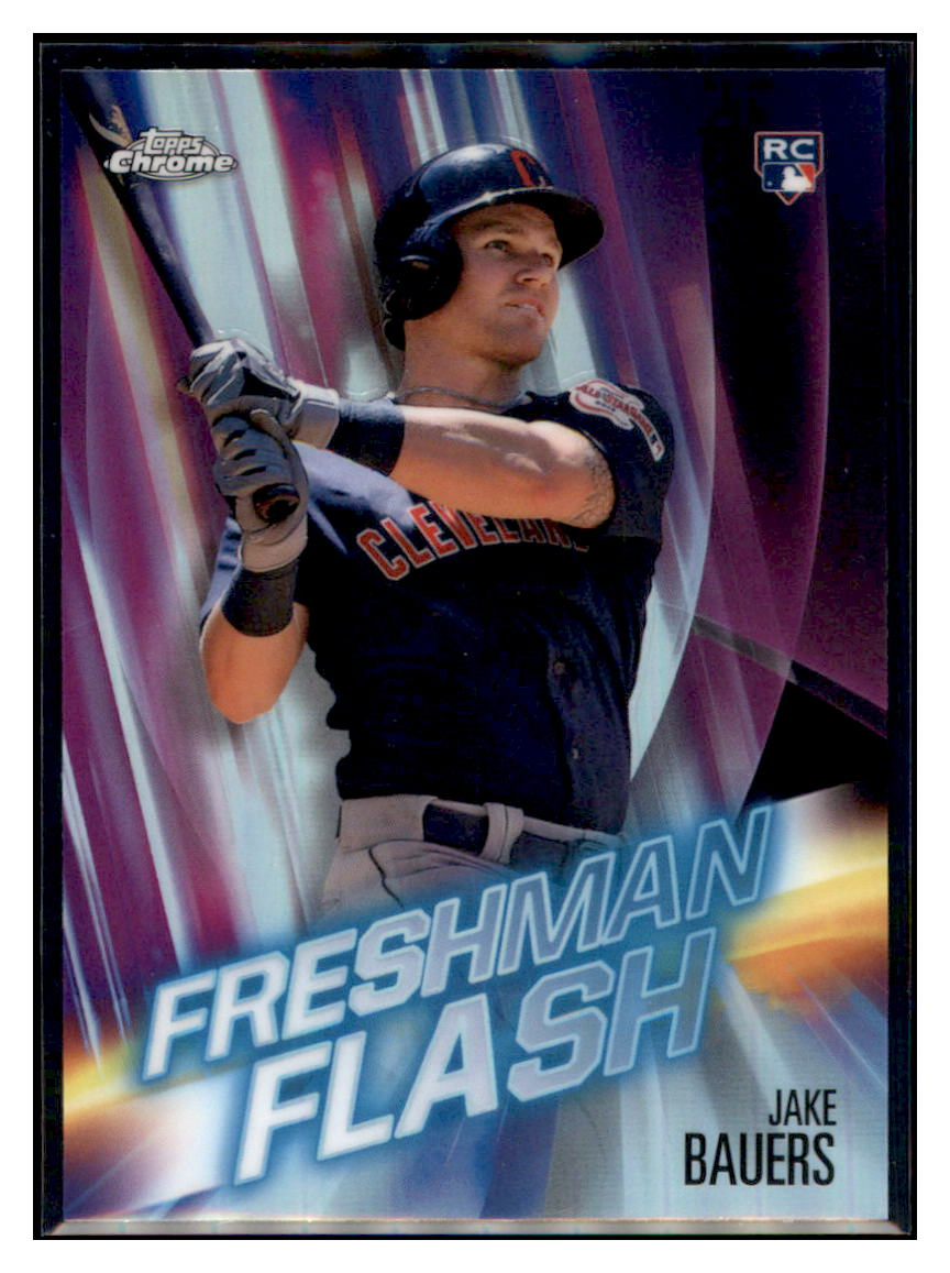 2019 Topps Chrome Jake
  Bauers Freshman Flash  Cleveland
  Indians Baseball Card CBT1C  simple Xclusive Collectibles   