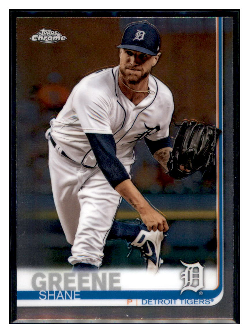 2019 Topps Chrome Shane
  Greene   Detroit Tigers Baseball Card
  CBT1C  simple Xclusive Collectibles   