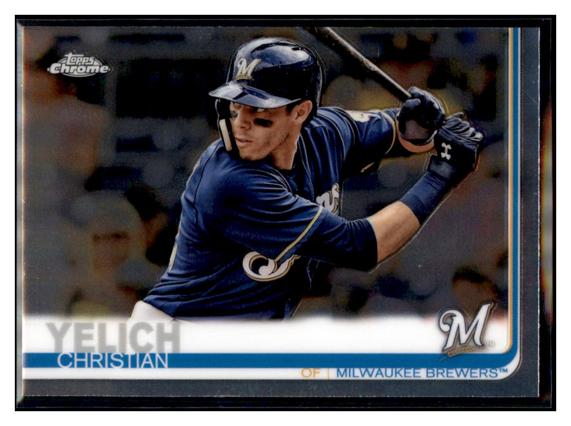 2019 Topps Chrome Christian
Yelich Pink Refractor Milwaukee
Brewers Baseball Card CBT1C simple Xclusive Collectibles