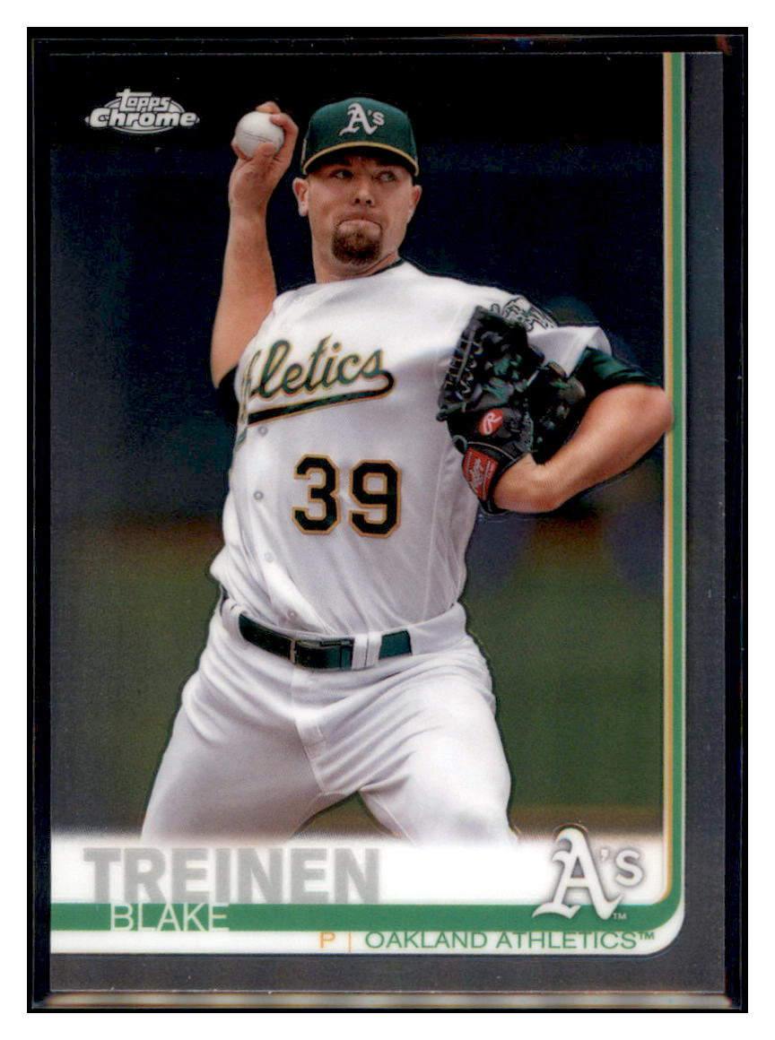 2019 Topps Chrome Blake
  Treinen   Oakland Athletics Baseball
  Card CBT1C  simple Xclusive Collectibles