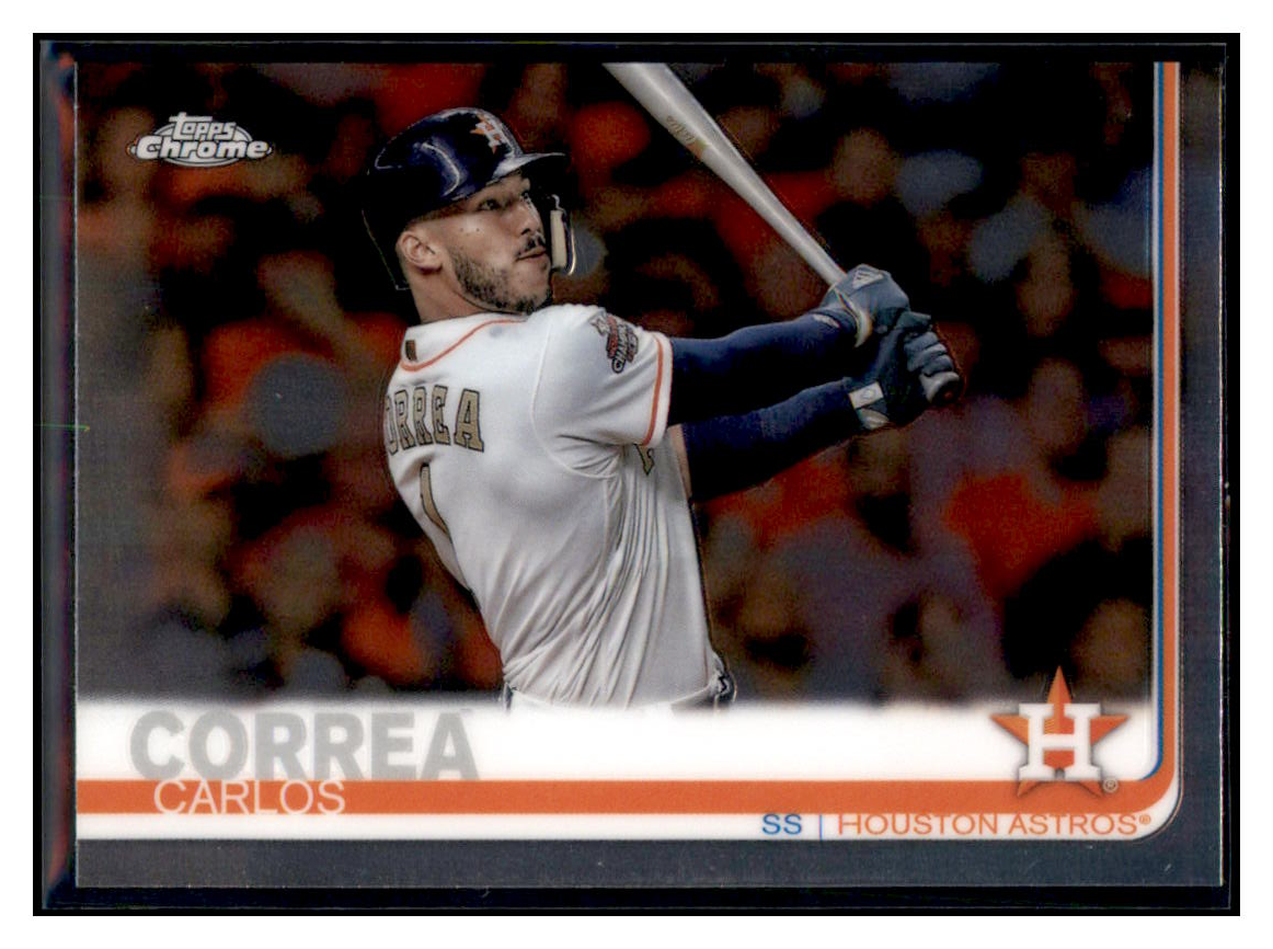 2019 Topps Chrome Carlos
  Correa   Houston Astros Baseball Card
  CBT1C  simple Xclusive Collectibles   