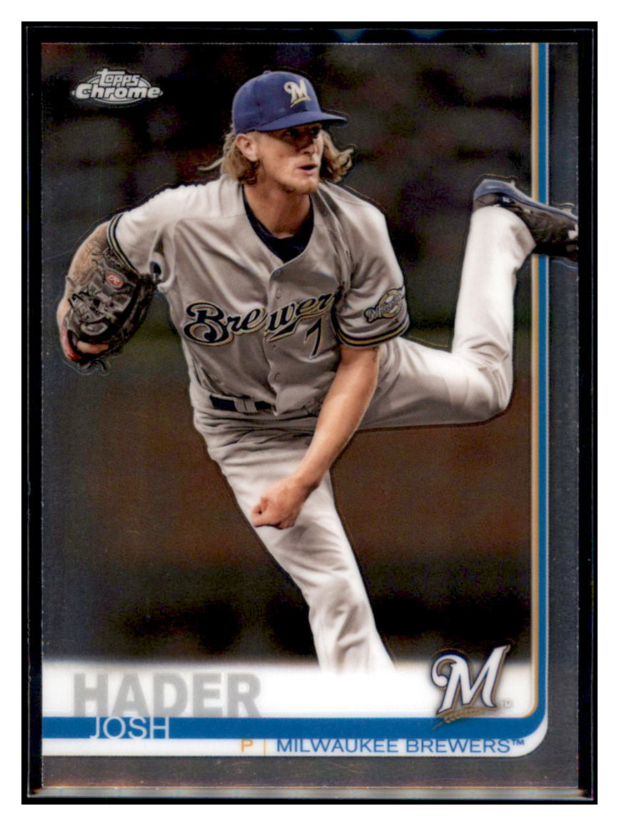 2019 Topps Chrome Josh Hader
  Green Refractor  SN99 Milwaukee Brewers
  Baseball Card CBT1C _1a simple Xclusive Collectibles   