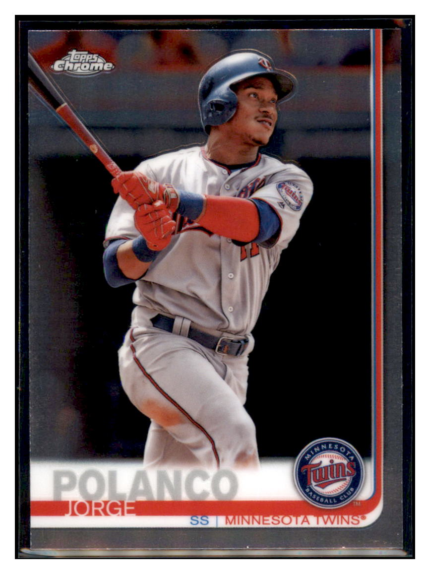 2019 Topps Chrome Jorge
  Polanco   Minnesota Twins Baseball Card
  CBT1C _1a simple Xclusive Collectibles