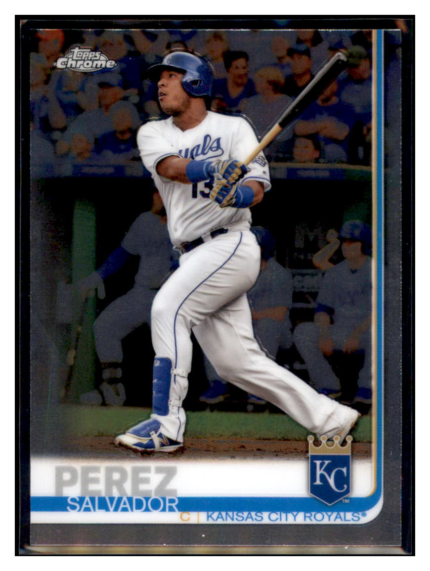 2019 Topps Chrome Salvador
  Perez   Kansas City Royals Baseball
  Card CBT1C _1c simple Xclusive Collectibles
