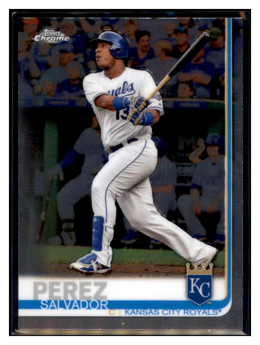 2019 Topps Chrome Salvador
  Perez   Kansas City Royals Baseball
  Card CBT1C _1c simple Xclusive Collectibles   