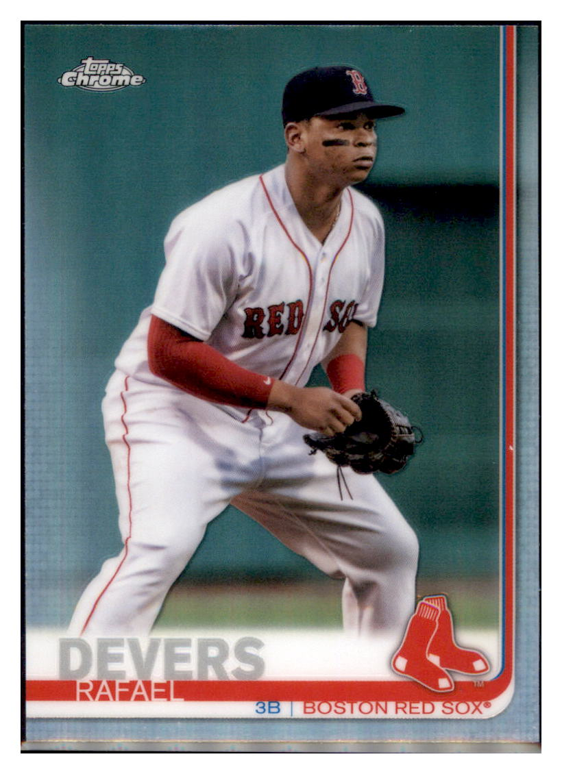 2019 Topps Chrome Rafael
  Devers   Boston Red Sox Baseball Card
  CBT1C  simple Xclusive Collectibles   
