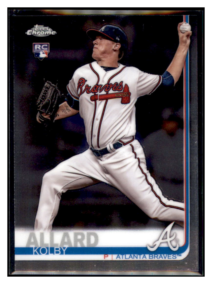 2019 Topps Chrome Kolby
  Allard   RC Atlanta Braves Baseball
  Card CBT1C _1a simple Xclusive Collectibles   
