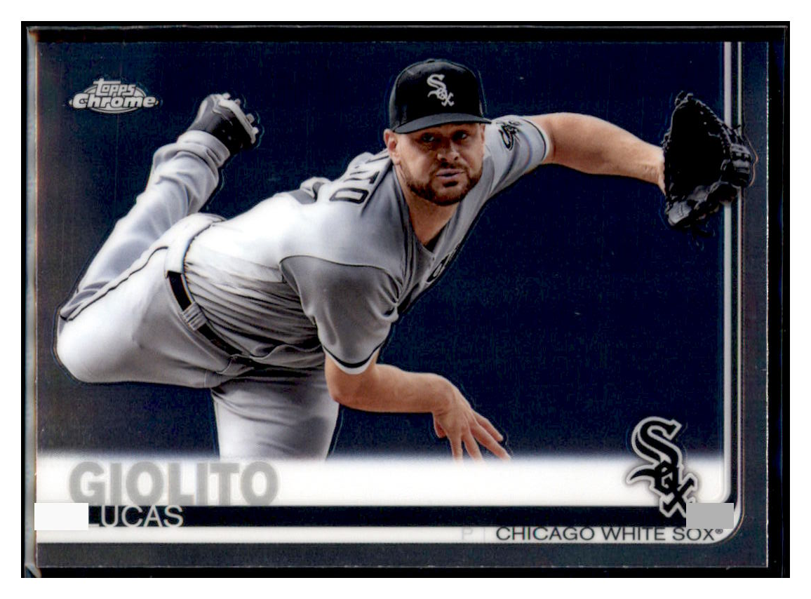 2019 Topps Chrome Lucas
Giolito Chicago White Sox Baseball
Card CBT1C _1a simple Xclusive Collectibles