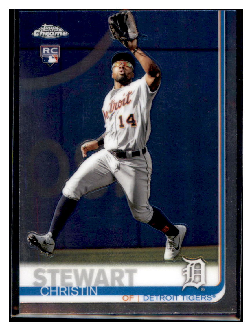 2019 Topps Chrome Christin
  Stewart   RC Detroit Tigers Baseball
  Card CBT1C _1b simple Xclusive Collectibles   