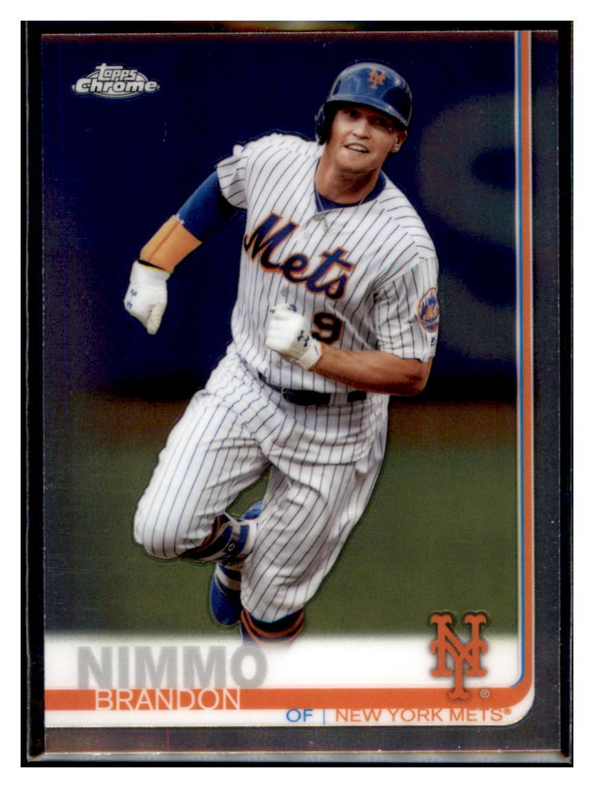 2019 Topps Chrome Brandon
  Nimmo   New York Mets Baseball Card
  CBT1C _1b simple Xclusive Collectibles   