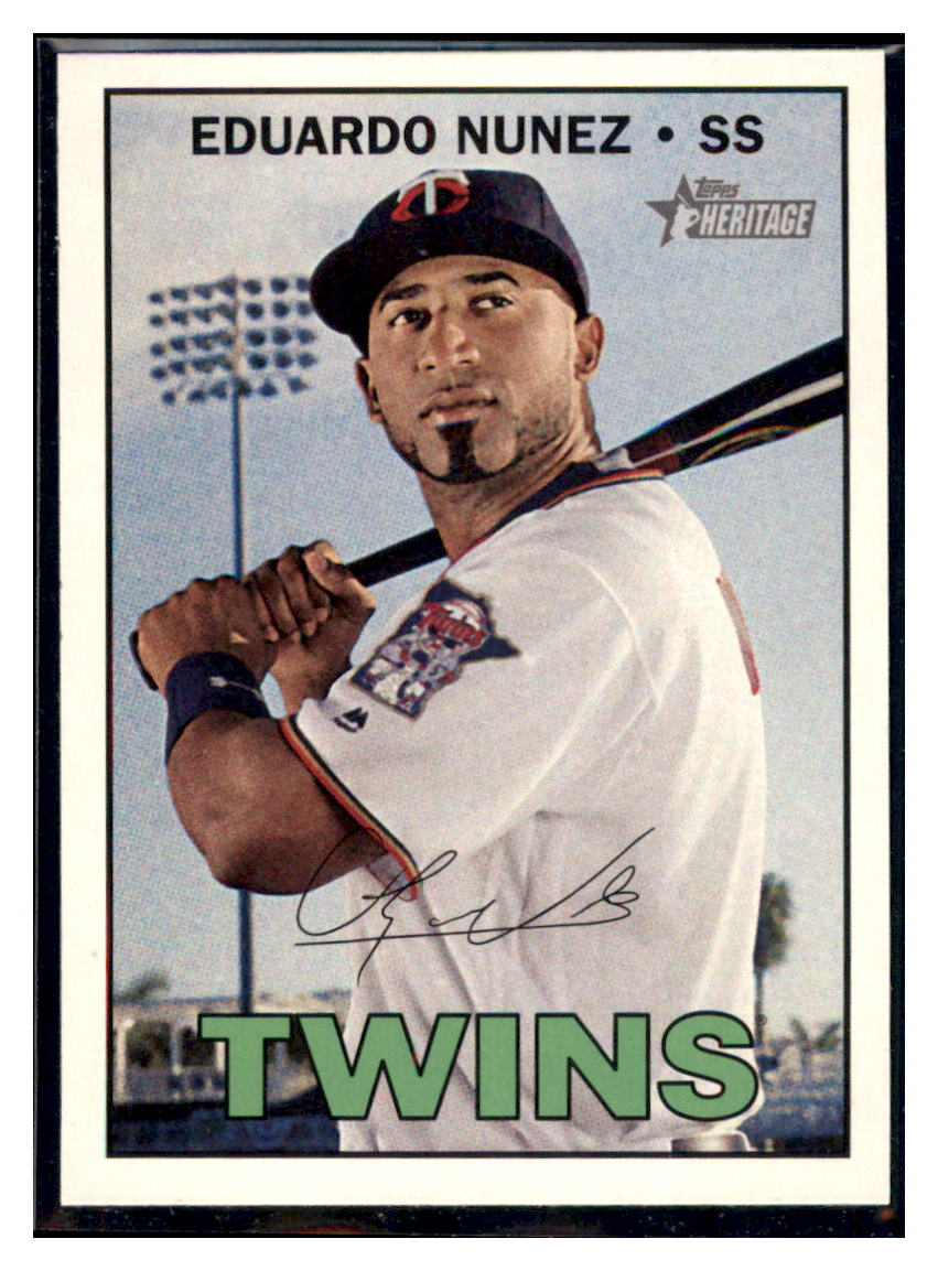 2016 Topps Heritage Eduardo Nunez    Minnesota Twins #612 Baseball Card   DBT1A simple Xclusive Collectibles