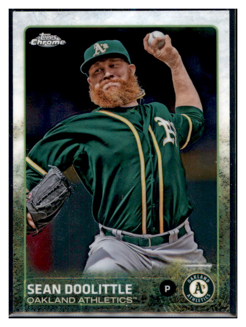 2015 Topps Chrome Sean Doolittle    Oakland Athletics #41 Baseball Card   DBT1A simple Xclusive Collectibles