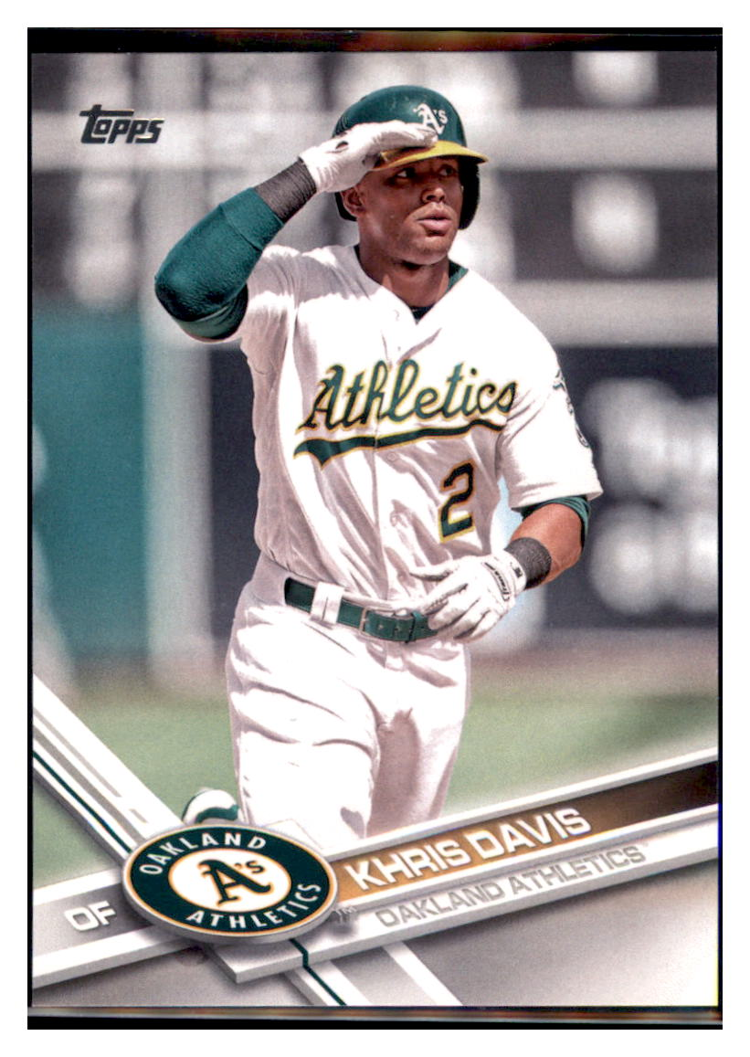2017 Topps Chrome Khris Davis Oakland Athletics #149 Baseball Card DBT1A simple Xclusive Collectibles