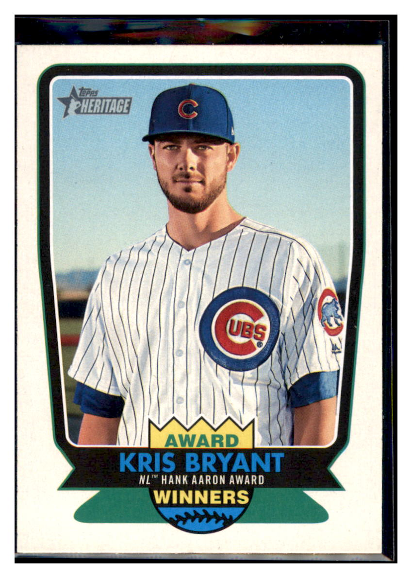 2017 Topps Heritage Kris Bryant Chicago Cubs #AW-9 Baseball Card DBT1A simple Xclusive Collectibles