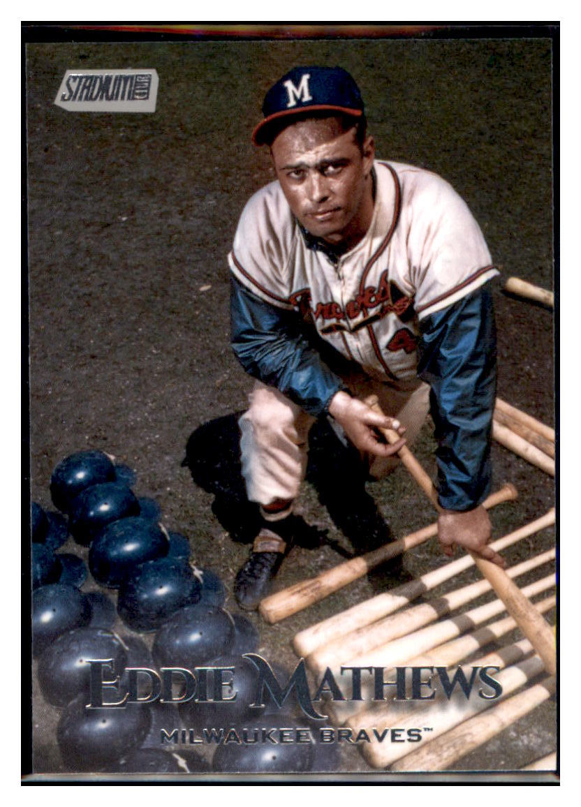 2019 Stadium Club Eddie Mathews    Milwaukee Braves #90 Baseball Card   DBT1A simple Xclusive Collectibles   