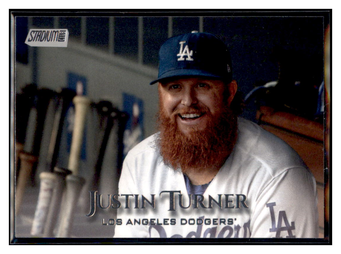 2019 Stadium Club Justin Turner    Los Angeles Dodgers #114 Baseball
  Card   DBT1A simple Xclusive Collectibles
