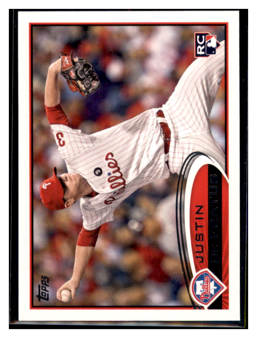 2012 Topps Justin De Fratus    Philadelphia Phillies #243 Baseball
  Card   DBT1A simple Xclusive Collectibles