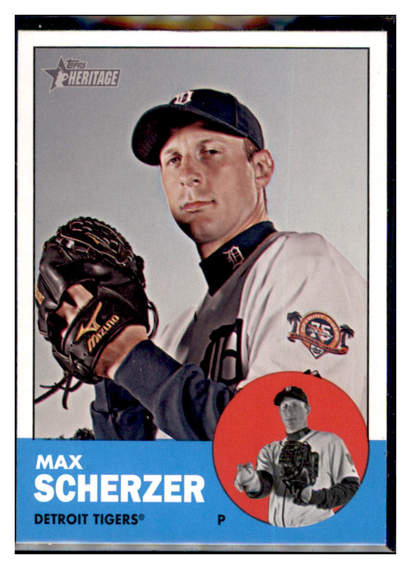 2012 Topps Heritage Max Scherzer    Detroit Tigers #140 Baseball Card   DBT1A simple Xclusive Collectibles   