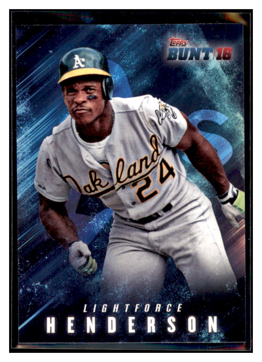 2016 Topps Bunt Rickey
  Henderson Light Force  Oakland
  Athletics  Baseball Card DPT1B simple Xclusive Collectibles