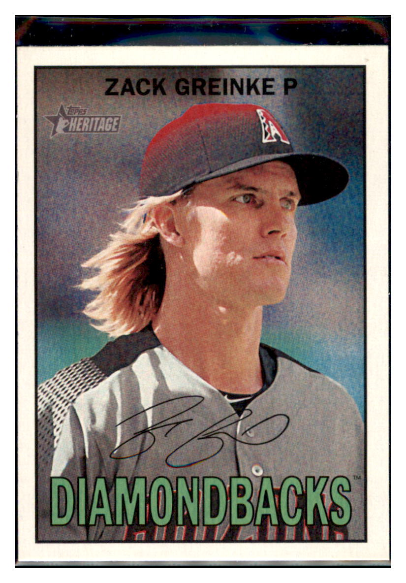 2016 Topps Heritage Zack
  Greinke   Arizona Diamondbacks  Baseball Card DPT1B simple Xclusive Collectibles