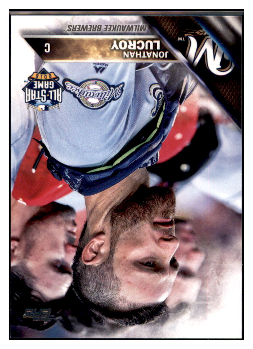 2016 Topps Update Jonathan
  Lucroy   AS Milwaukee Brewers  Baseball Card DPT1B simple Xclusive Collectibles