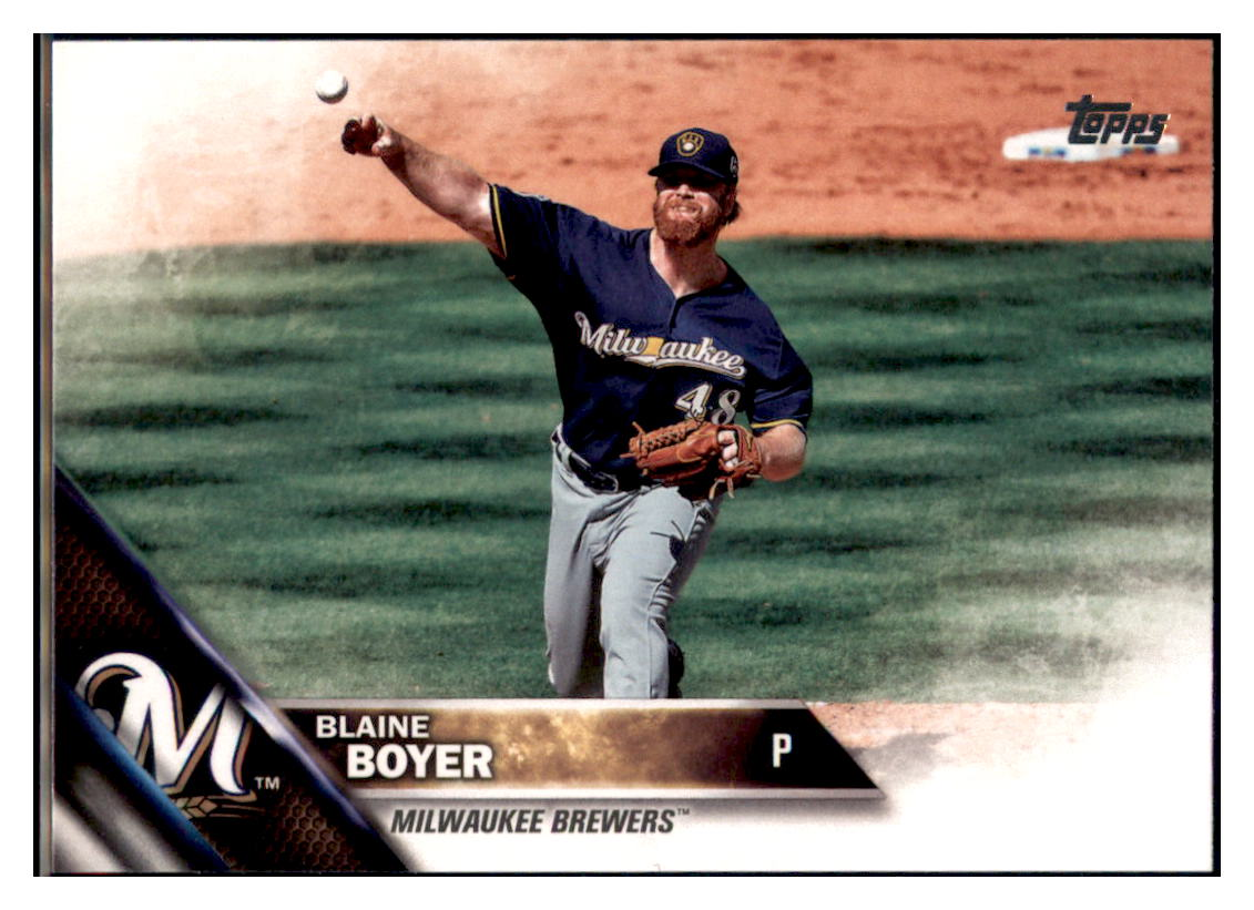 2016 Topps Update Blaine
  Boyer   Milwaukee Brewers Baseball Card
  DPT1C simple Xclusive Collectibles