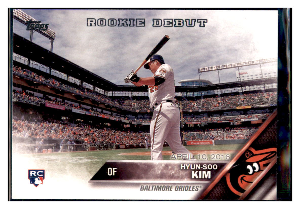 2016 Topps Update Hyun-Soo Kim Baltimore Orioles Baseball Card DPT1C simple Xclusive Collectibles