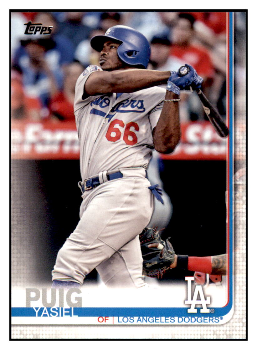 2019 Topps Yasiel Puig Los Angeles Dodgers Baseball Card DPT1D simple Xclusive Collectibles