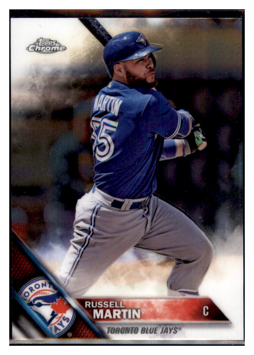 2016 Topps Chrome Russell Martin Toronto Blue Jays Baseball
  Card DPT1D simple Xclusive Collectibles   