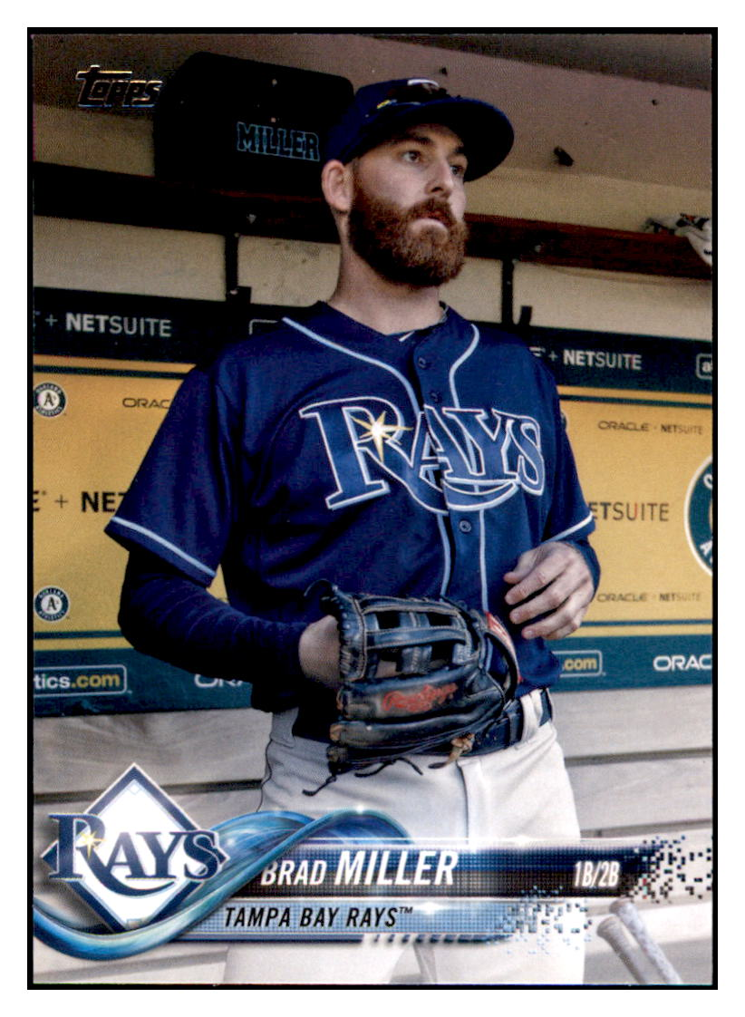 2018 Topps Brad Miller Tampa Bay Rays Baseball Card DPT1D simple Xclusive Collectibles