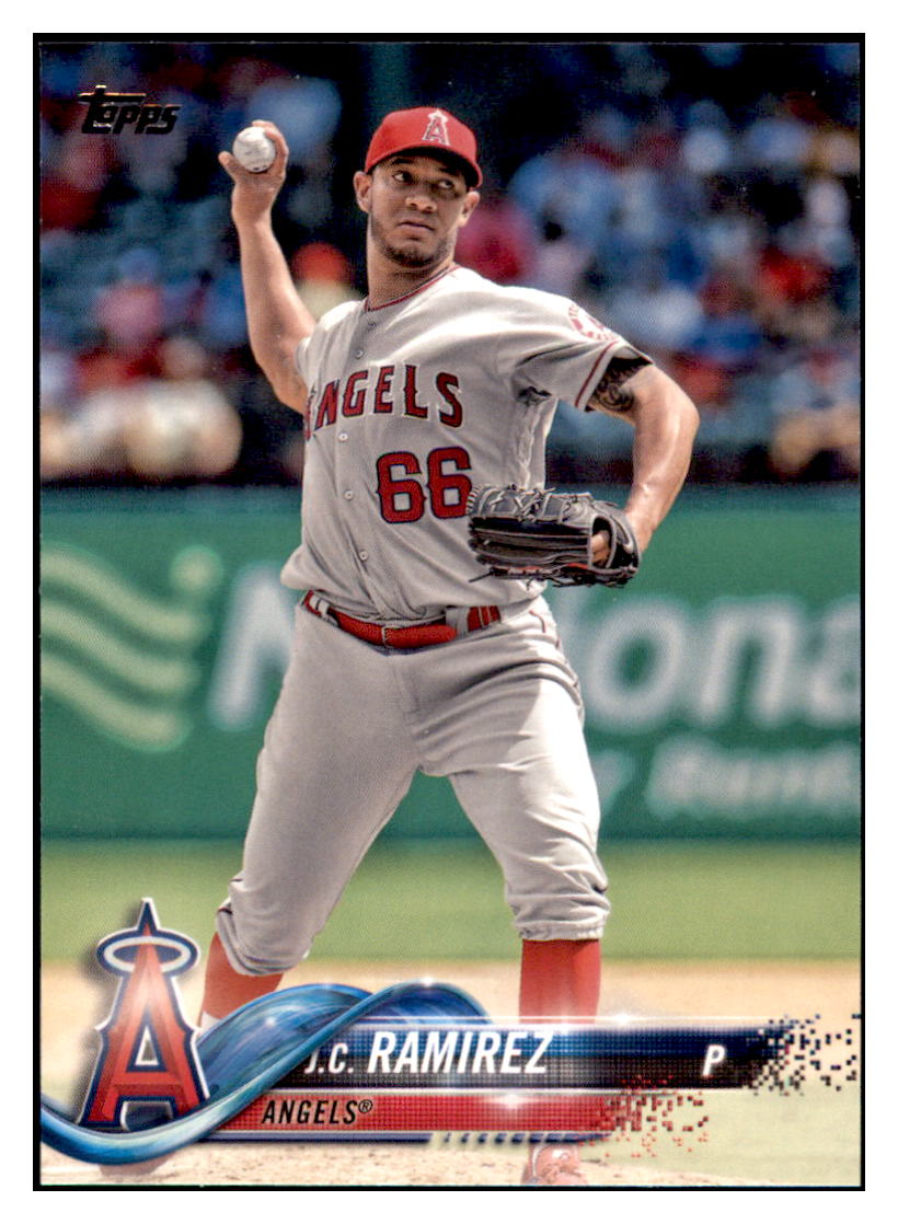 2018 Topps J.C. Ramirez Los Angeles Angels Baseball Card DPT1D simple Xclusive Collectibles