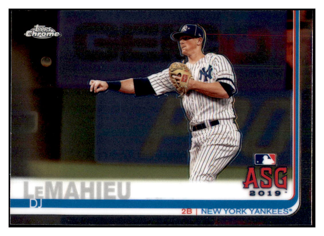 2019 Topps Chrome Update
Edition DJ LeMahieu ASG New York
Yankees Baseball Card DPT1D_1a simple Xclusive Collectibles