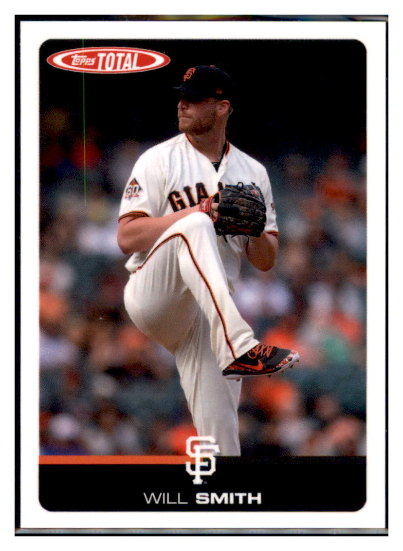 2019 Topps Total Will
Smith San Francisco Giants Baseball
Card DPT1D simple Xclusive Collectibles