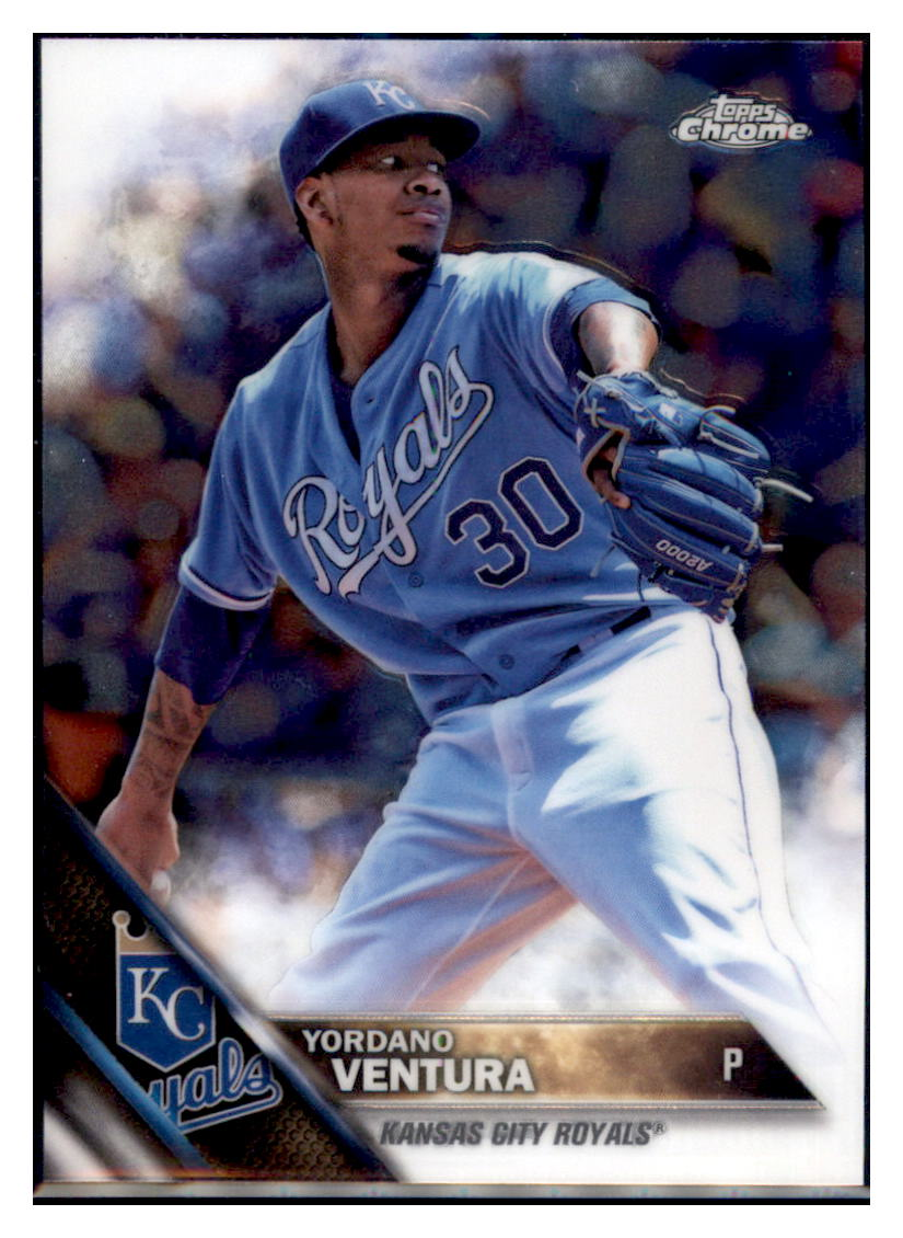 2016 Topps Chrome Yordano
  Ventura Pink Refractor  Kansas City
  Royals Baseball Card DPT1D simple Xclusive Collectibles