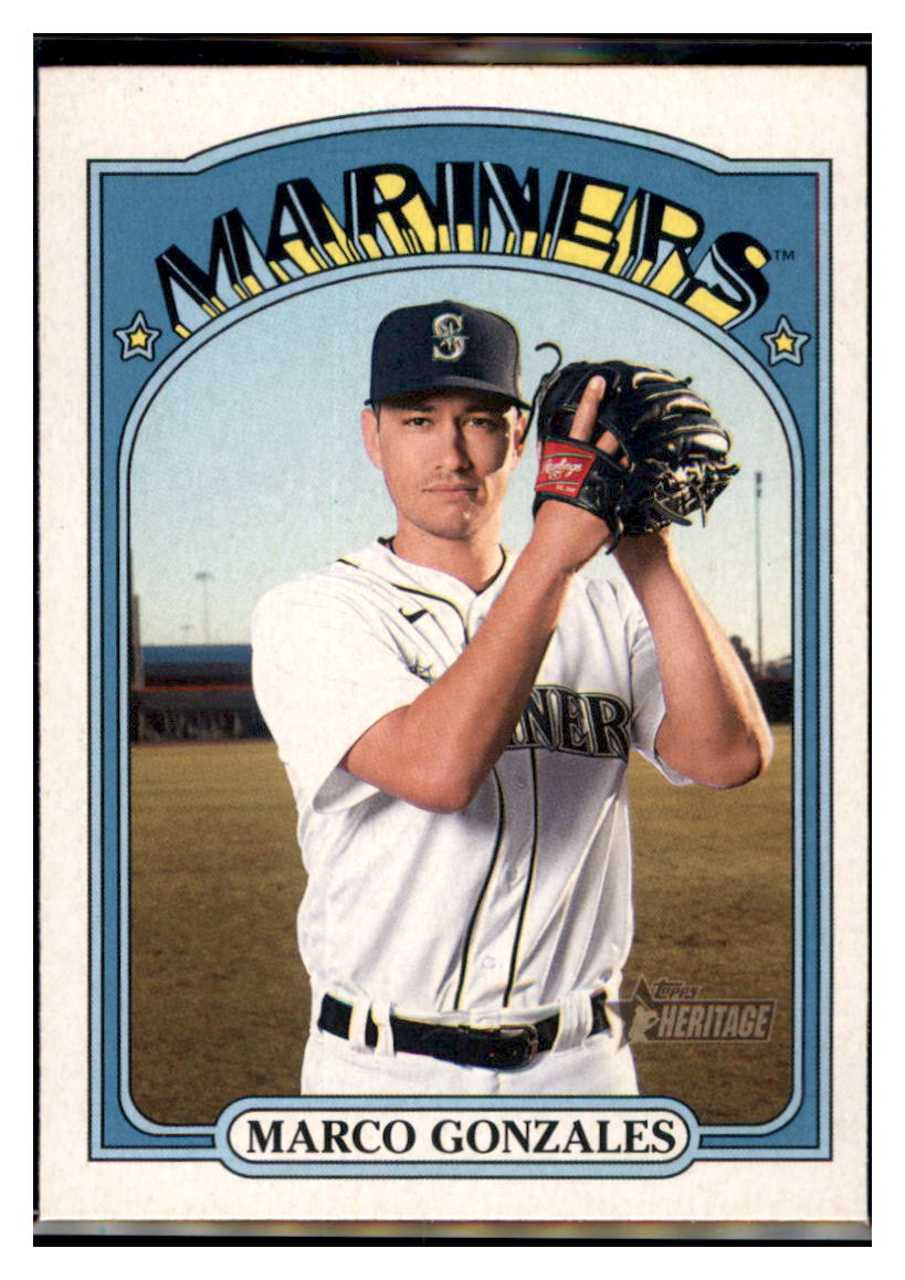 2021 Topps Heritage Marco
Gonzales Seattle Mariners Baseball
Card GMMGA simple Xclusive Collectibles