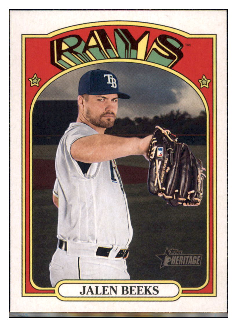 2021 Topps Heritage Jalen
  Beeks   Tampa Bay Rays Baseball Card
  GMMGA simple Xclusive Collectibles
