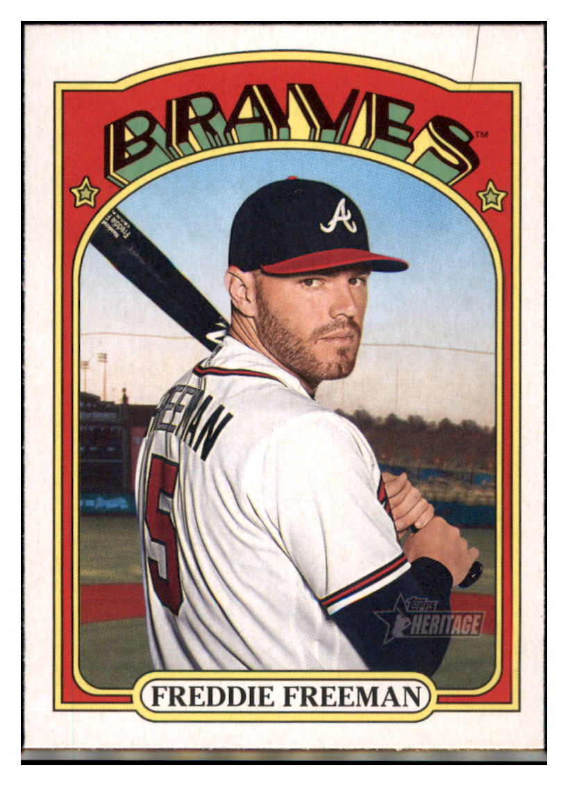 2021 Topps Heritage Freddie
  Freeman   Atlanta Braves Baseball Card
  GMMGA simple Xclusive Collectibles
