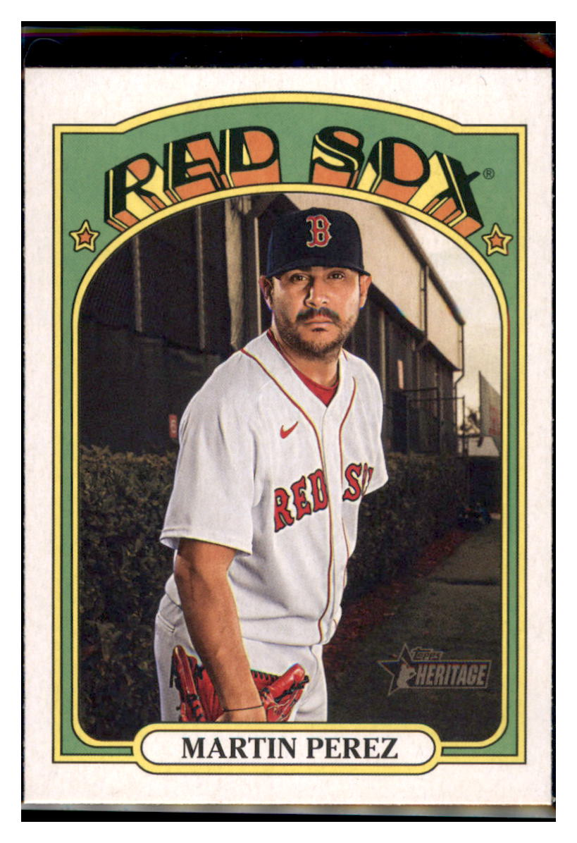 2021 Topps Heritage Martin
  Perez   Boston Red Sox Baseball Card
  GMMGA simple Xclusive Collectibles