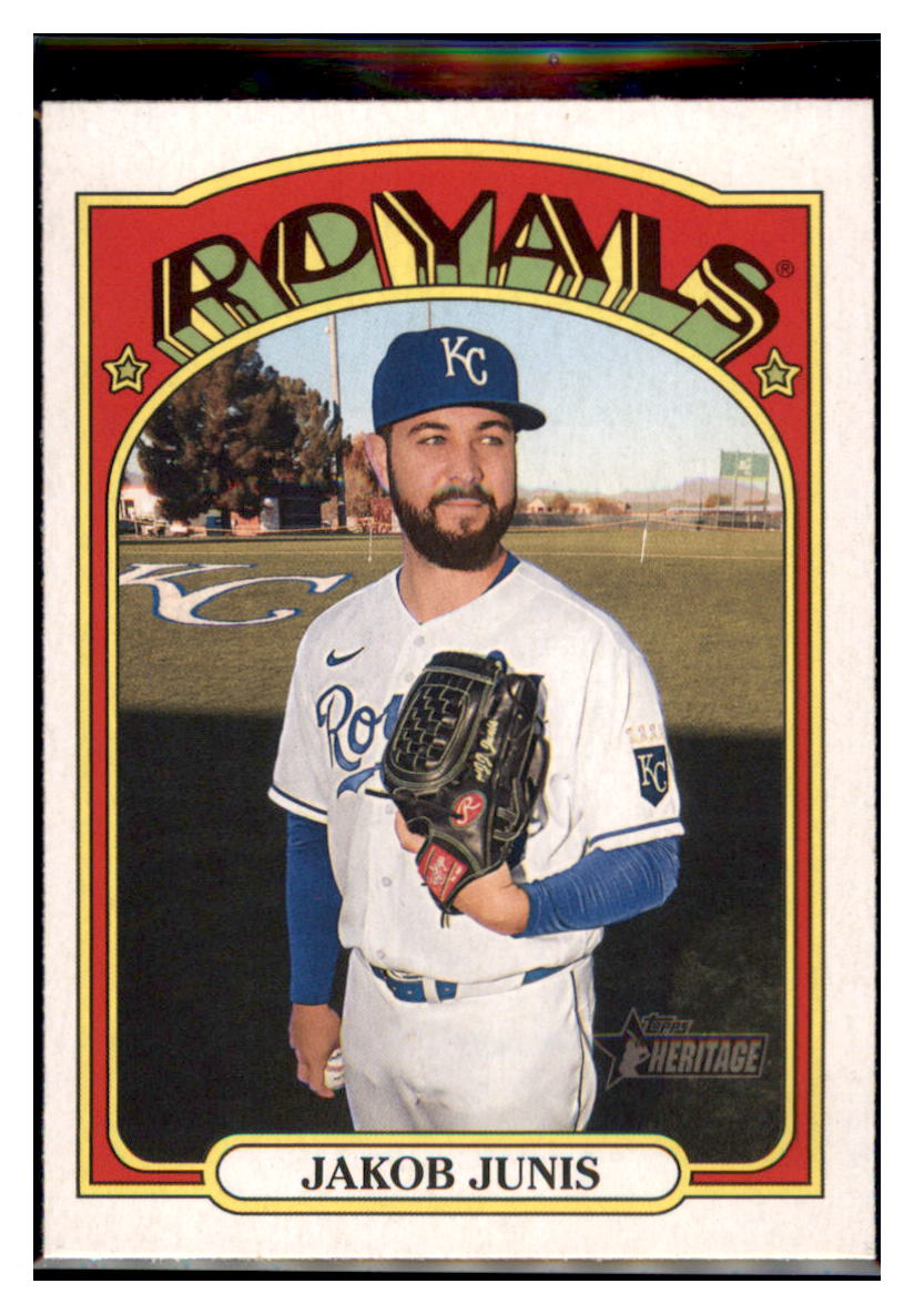 2021 Topps Heritage Jakob
  Junis   Kansas City Royals Baseball
  Card GMMGA simple Xclusive Collectibles   