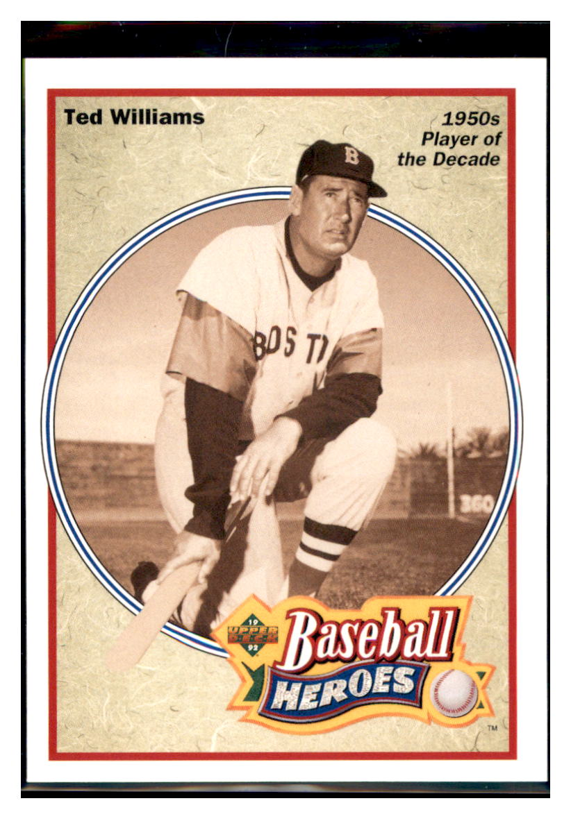 1992 Upper Deck Ted Williams
Baseball Heroes Ted Williams Boston
Red Sox Baseball Card GMMGA simple Xclusive Collectibles