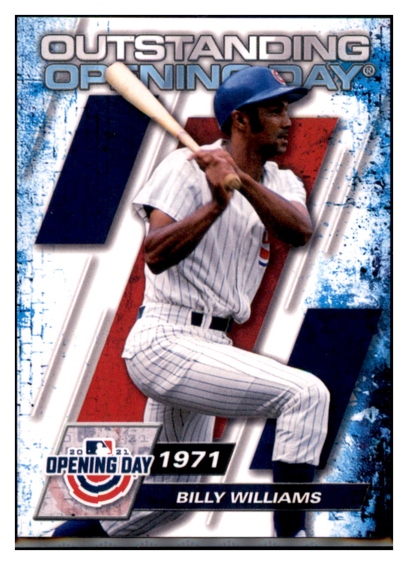 2021 Topps Opening Day Billy Williams Outstanding Opening Day Chicago Cubs  Baseball Card GMMGA