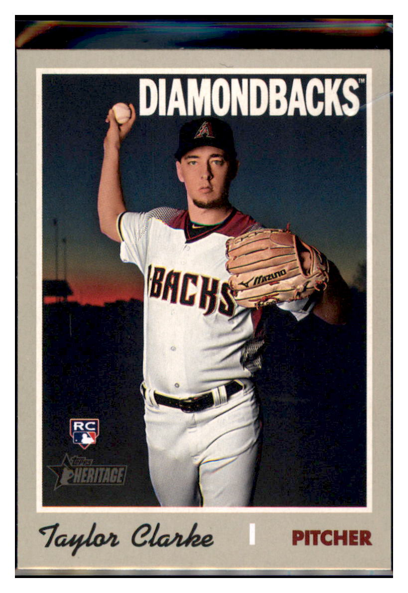 2019 Topps Heritage Taylor
Clarke RC Arizona Diamondbacks
Baseball Card GMMGA simple Xclusive Collectibles