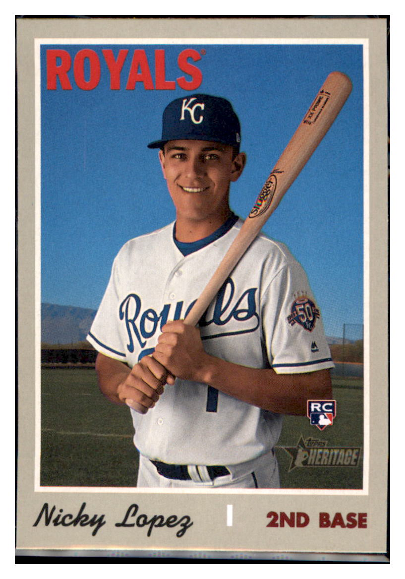 2019 Topps Heritage Nicky
  Lopez   RC Kansas City Royals Baseball
  Card GMMGA simple Xclusive Collectibles