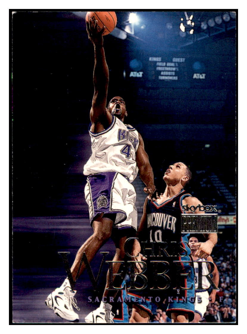 1999 SkyBox Premium Chris
Webber Sacramento Kings Basketball
Card GMMGA simple Xclusive Collectibles