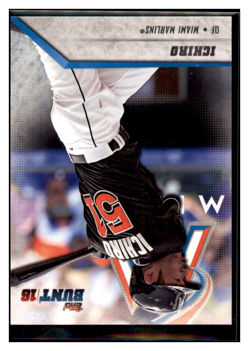 2016 Topps Bunt Ichiro Miami Marlins Baseball Card GMMGA simple Xclusive Collectibles